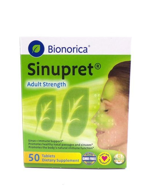 Bionorica – Sinupret Adult Strength – Herbal Sinus Support with 5 Medicinal Plants – 50 Tablets