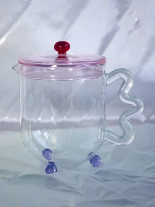 The Qi – Bloom Glass Teapot – Multicolor Borosilicate Glass – 650ml (22.8oz)