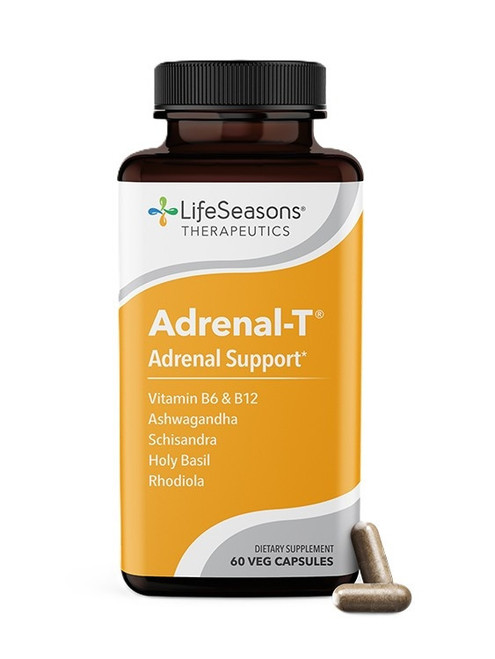 LifeSeasons Adrenal-T - Adrenal Support - Energy, Balance & Resilience - Dietary Supplement - 60 Capsules 