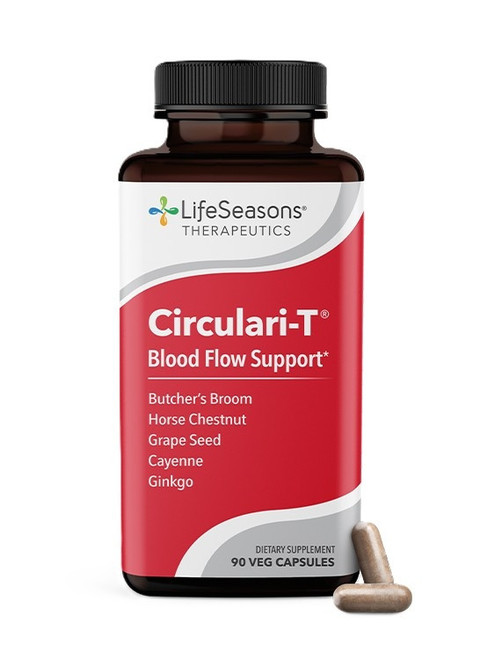 LifeSeasons Circulari-T - Blood Flow Support - Promotes Structural Integrity of Arteries, Capillaries, & Veins - Dietary Supplement - 90 Capsules 