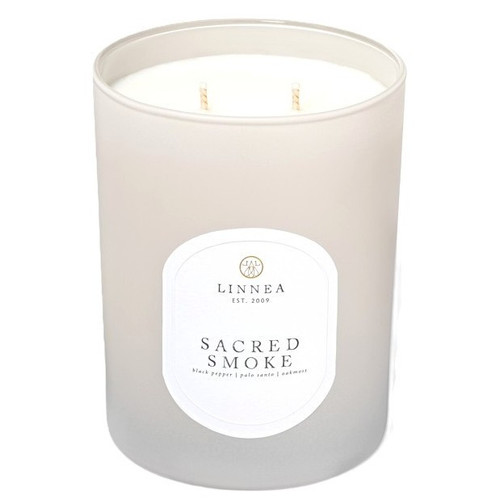 Linnea Sacred Smoke - 2-Wick Soy Candle - Black Pepper/Palo Santo/Oakmoss - 11oz 
