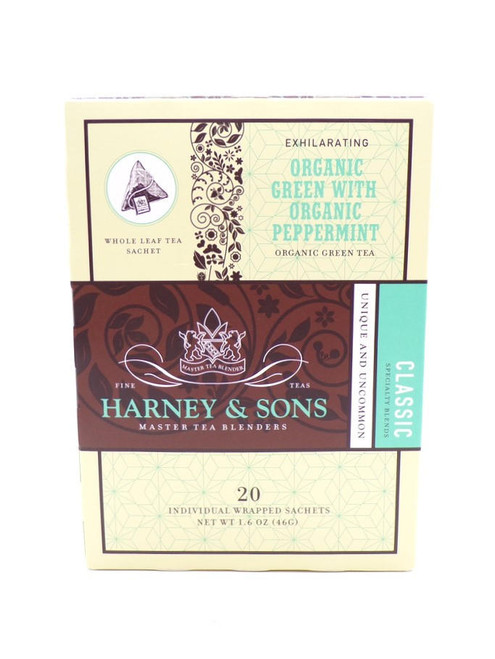 Harney & Sons Organic Green With Peppermint Tea 20 Bags 