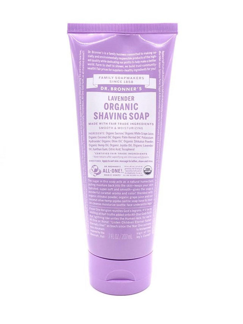 Dr. Bronner’s – Lavender Shaving Soap – Organic Nourishing Shave Gel – 7oz