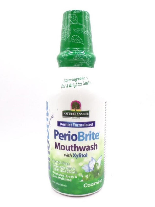 Nature's Answer PerioBrite Coolmint Mouthwash with Xylitol 16oz 