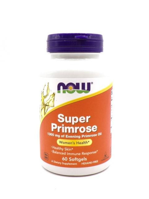 NOW Foods – Super Primrose 1300mg – Evening Primrose Oil with Naturally Occurring GLA – 60 Softgels