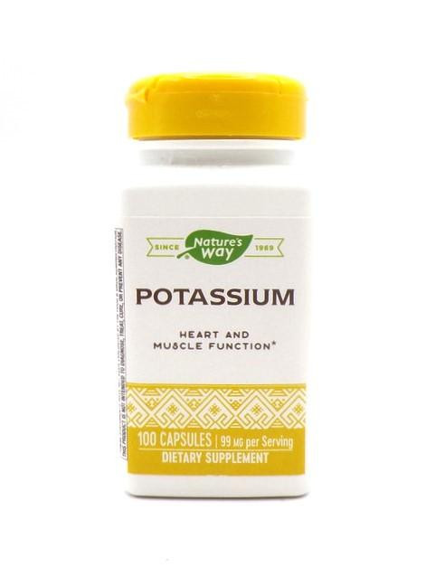 Nature’s Way – Potassium – Daily Mineral Support – 99mg – 100 Capsules