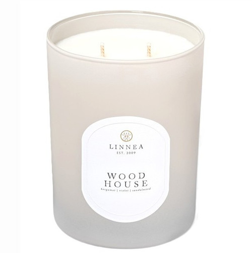 Linnea Wood House - 2-Wick Soy Candle - Bergamot/Violet/Sandalwood - 11oz 