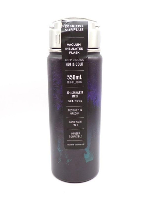 Cognitive Surplus – Twilight Forest Steel Bottle – 18oz – Insulated Stainless‑Steel Flask