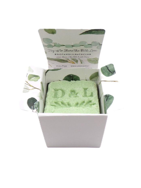 Dot & Lil – Sparkling Milk Bath Cube – Eucalyptus & Lime – 3.5oz