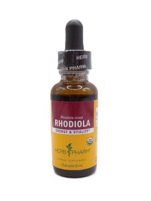 Herb Pharm – Rhodiola Herbal Supplement – Organic Adaptogenic Support for Energy, Endurance & Stress Balance – 1 fl oz