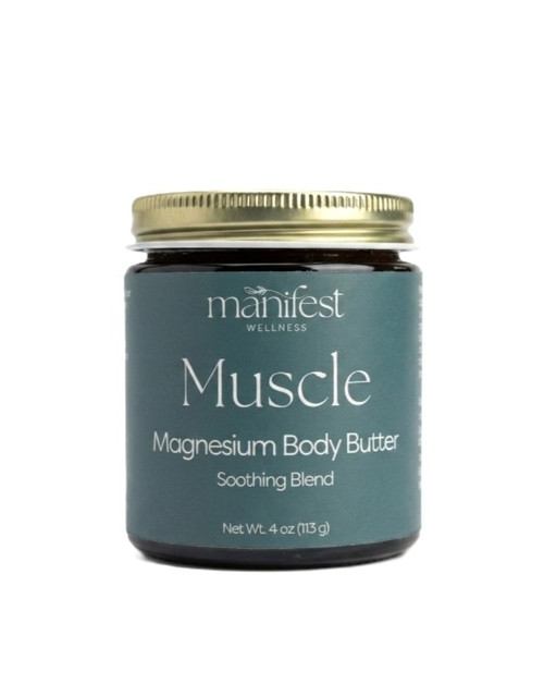Manifest Wellness – Organic Magnesium Muscle Body Butter – Nourishing Botanical Body Butter – 4oz