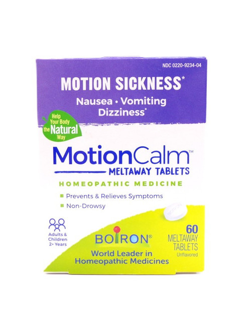 Boiron – MotionCalm – Homeopathic Motion Sickness Relief – 60 Meltaway Tablets