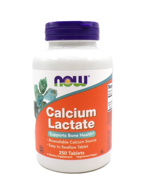 NOW Calcium Lactate - Supports Bone Health - Bioavailable Calcium Source - 250 Tablets  NOW Calcium Lactate - Supports Bone Health - Bioavailable Calcium Source - 250 Tablets