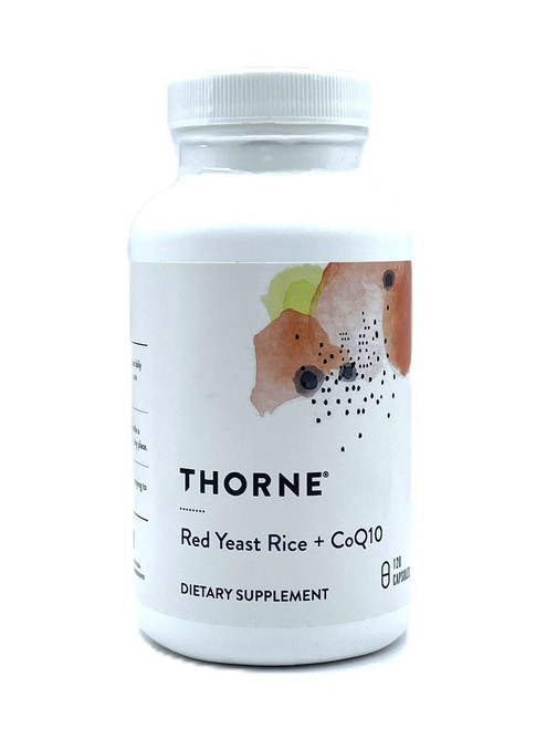 THORNE Red Yeast Rice + CoQ10 - Support for Healthy Cholesterol & Antioxidant Support - Dietary Supplement - 120 Capsules 