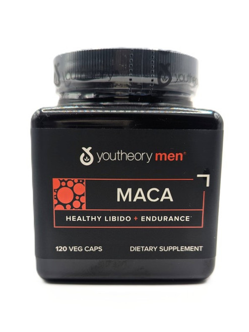 Youtheory Mens Maca - Organic - Supports Healthy Libido & Endurance - Dietary Supplement - 120 Vegetarian Capsules 