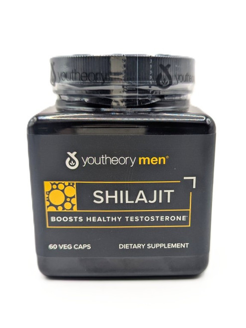 Youtheory Mens Shilajit - Supports Healthy Testostrone Levels - Dietary Supplement - 60 Vegetarian Capsules 