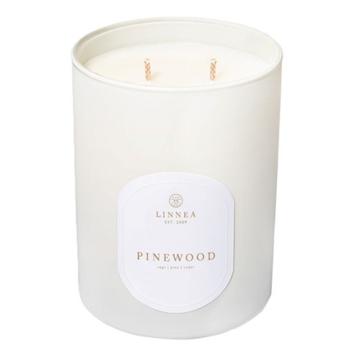 Linnea Pinewood - 2-Wick Soy Candle - Sage/Pine/Cedar - 11oz 