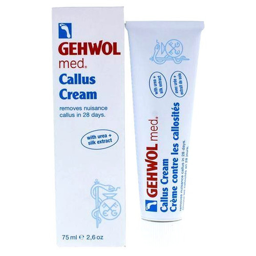 Gehwol Med Callus Cream - with Urea & Silk Extract - Removes Callus in 28 Days - 75ml - 2.6oz 