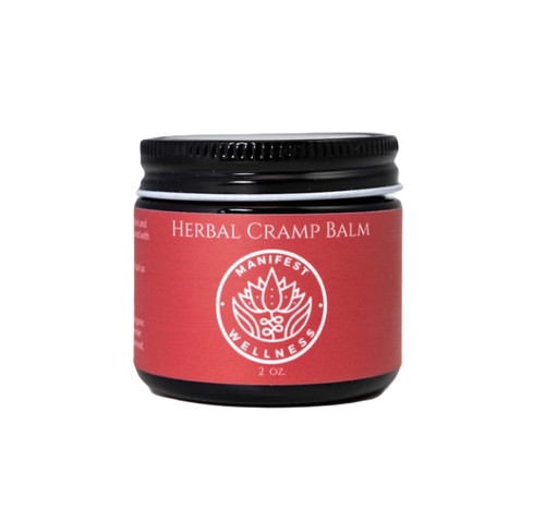 Manifest Wellness – Herbal Cramp Balm – Cramp Bark & White Willow Bark – Aromatic Topical Self‑Care Balm – 2oz