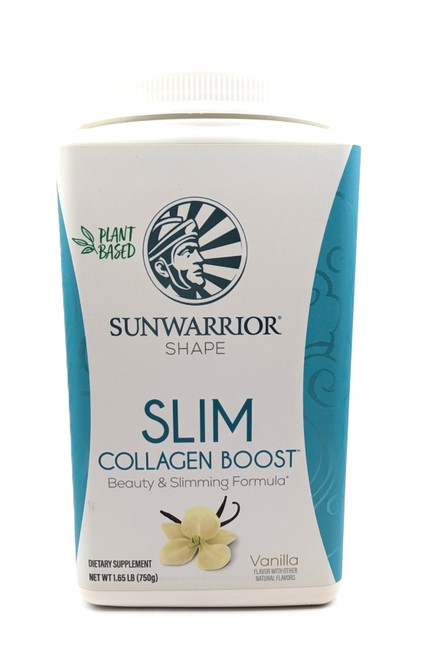 Sunwarrior – SLIM Collagen Boost – Vanilla – Plant‑Based Collagen Support & Weight‑Management Blend – 26.4oz