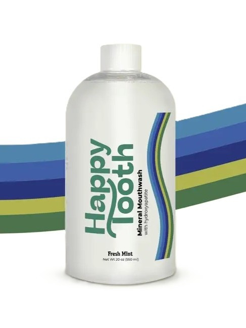 Happy Tooth – Fresh Mint - Mineral Mouthwash with Hydroxyapatite – Clean Mineral Support & Fresh Breath – 20oz