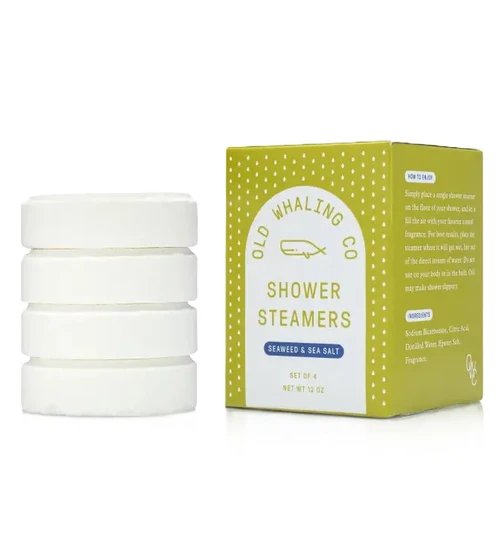 Old Whaling Co. – Seaweed & Sea Salt Shower Steamers – Fresh Beachy Aromatherapy – 4ct