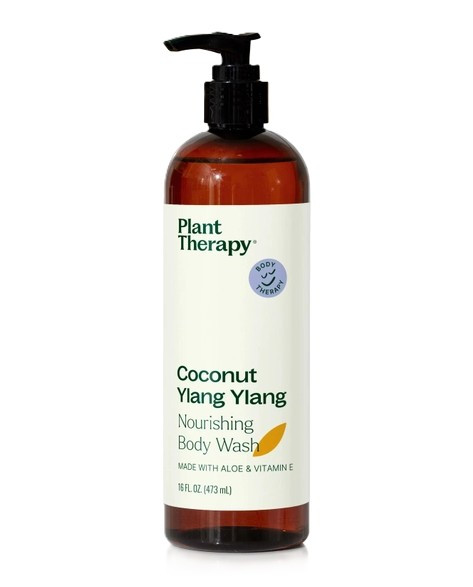 Plant Therapy – Coconut Ylang Ylang Body Wash – Tropical Hydrating Cleanser with Aloe & Jojoba – 16oz