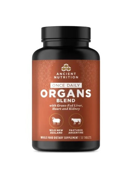 Ancient Nutrition – Organs Blend - Once Daily – Wild, Grass‑Fed Multi‑Organ Whole‑Food Nourishment – 30 Tablets