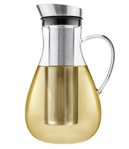 Teabloom – Silhouette Multi‑Brew Glass Tea Pitcher Maker – Hot & Cold – 68oz