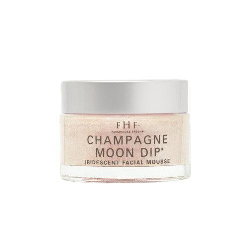 FarmHouse Fresh – Mini Champagne Moon Dip Iridescent Facial Mousse – Warm, Golden Glow Hydration – 0.5oz