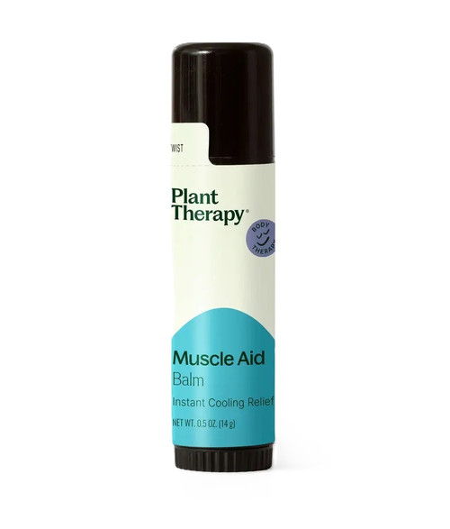 Plant Therapy – Muscle Aid Balm Stick – Cooling Wintergreen & Camphor Comfort – 0.5oz