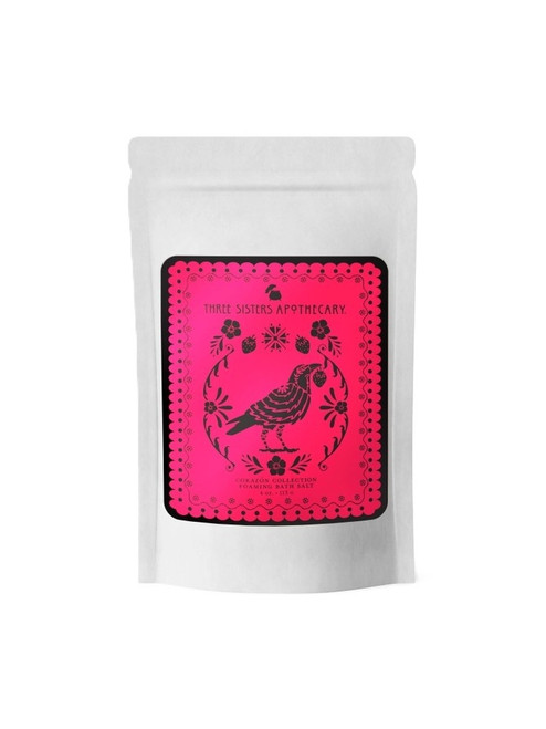Three Sisters Apothecary - Tres Leches Bath Soak - Strawberry & Cream - Indulgent Milky Bath Salt Blend - 4oz