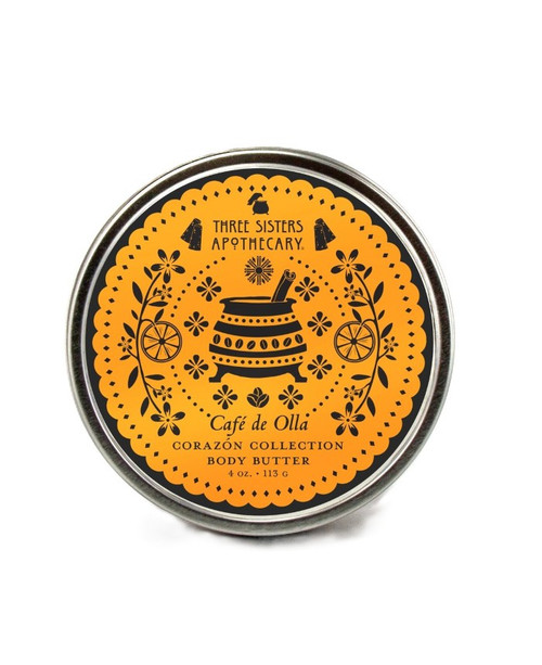 Three Sisters Apothecary - Café de Olla Body Butter - Coffee, Cinnamon & Orange - Warm Spiced Moisture - 4oz