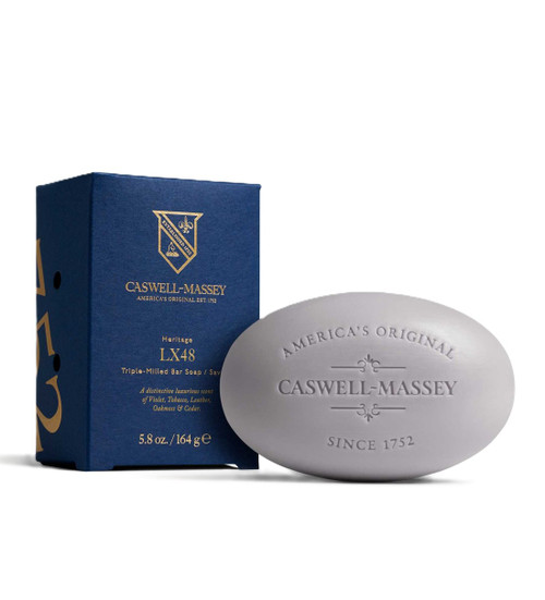 Caswell‑Massey – LX48 Soap Bar – Dark Florals, Tobacco & Vintage Leather Aromatic Cleanse – 5.8oz