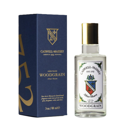 Caswell‑Massey – Woodgrain Aftershave – Classic Sandalwood & Spiced Aromatic Splash – 3oz