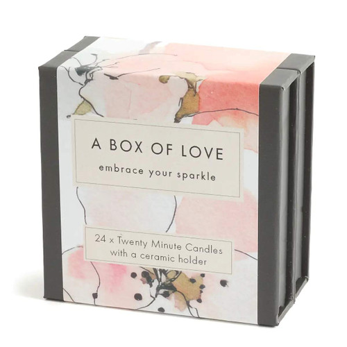 Cotton & Grey - A Box of Love - 20 Minute Meditation Candles - 24ct
