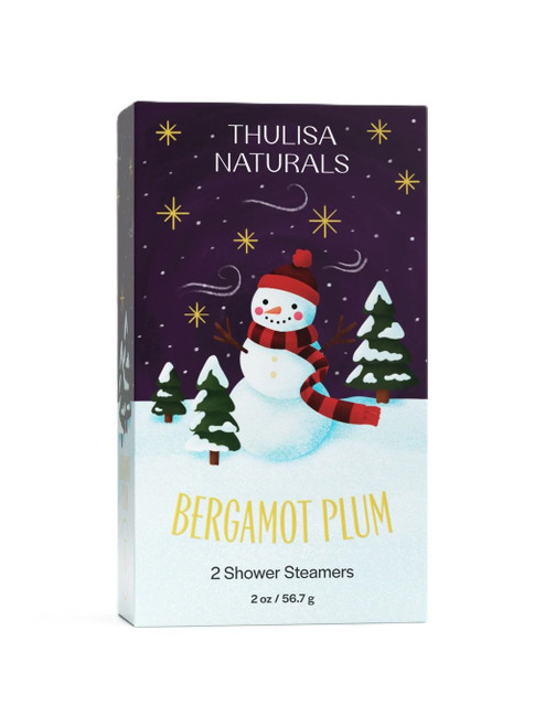 Thulisa Naturals - Bergamot Plum Shower Steamers - Sparkling Aromatherapy for Holiday Elegance - 2 Pack