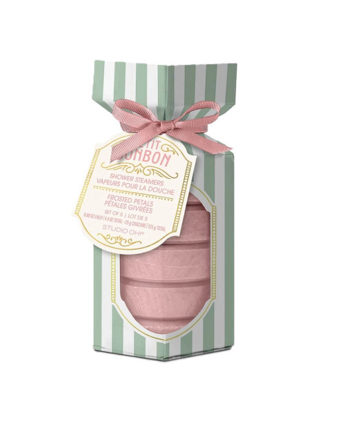 Studio Oh! - Petit Bonbon Gentle Green Shower Steamers - Frosted Petals - Set of 5