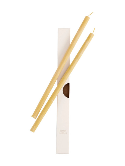 OVO Things - Lithuanian Beeswax & Cotton Dinner Candles - Pure Natural Beeswax - 2ct
