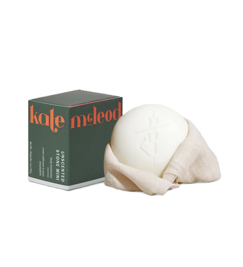 Kate McLeod - Unscented Stone Mini - Deep Moisturizing Lotion Bar - 1oz - Pure, Sensitive‑Skin Moisture in a Mini Bar