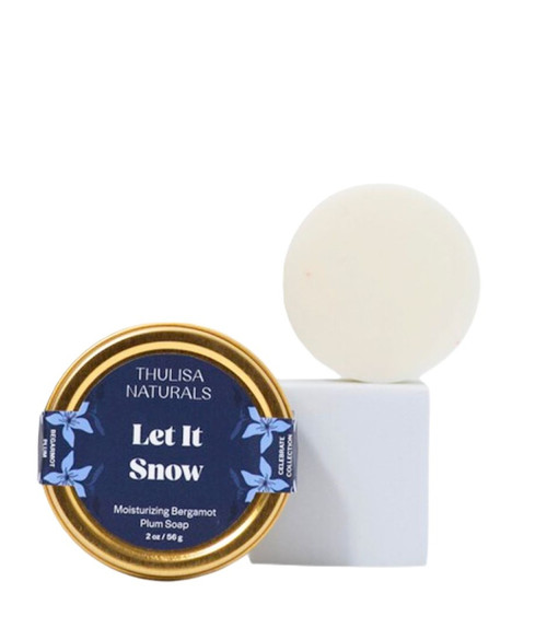 Thulisa Naturals - Let It Snow Soap Bergamot & Plum - Cozy Holiday Scent & Silky Soft Skin - 2oz