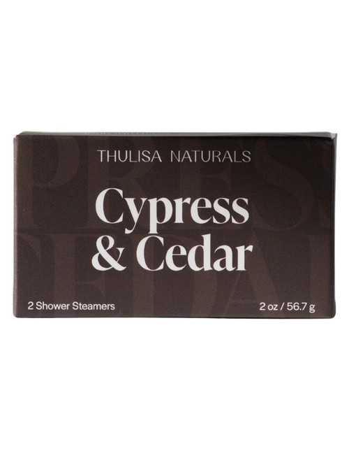 Thulisa Naturals - Cedar & Cypress Shower Steamers - Forest-Fresh Aroma & Daily Recharge - 2ct