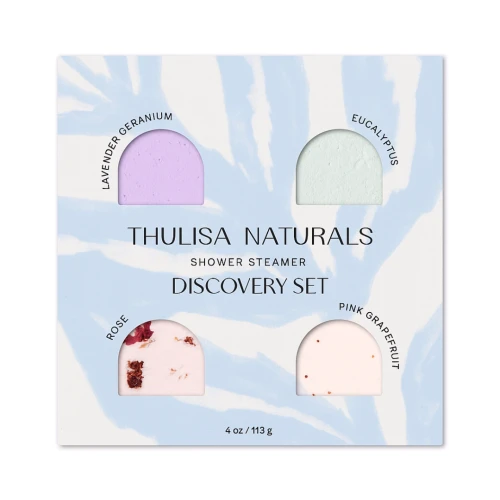 Thulisa Naturals - Shower Steamer Discovery Set - Essential Oil Aromatherapy Variety Pack - 4ct