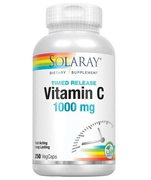 Solaray Vitamin C with Rose Hip 1000mg, time released 250ct 