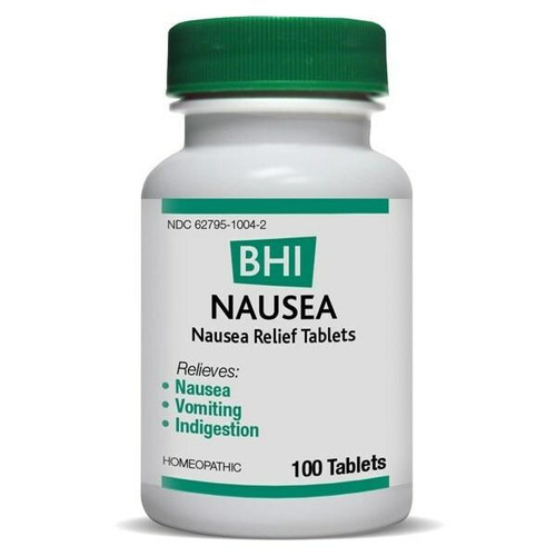 BHI – Nausea – Homeopathic Tablets for Temporary Relief of Nausea, Vomiting & Indigestion – 100 Count