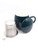 Cha Cult - Saara Infuser Mug - Elegant Dark Green Tea Mug with Stainless-Steel Strainer - 11.8oz