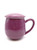 Cha Cult - Saara Infuser Mug - Elegant Plum Tea Mug with Stainless-Steel Strainer - 11.8oz