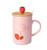 Urban Tokyo – Strawberry Mug with Lid & Spoon – Stoneware – 12oz