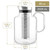 Teabloom – Legacy Extra‑Large Multi‑Brew Glass Tea Maker – Hot & Cold – 85oz