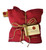 Hot Cherry Pillows – Double Square Pillow in Red Denim – Natural Cherry Pit Warm/Cool Comfort – 21" x 10.5"